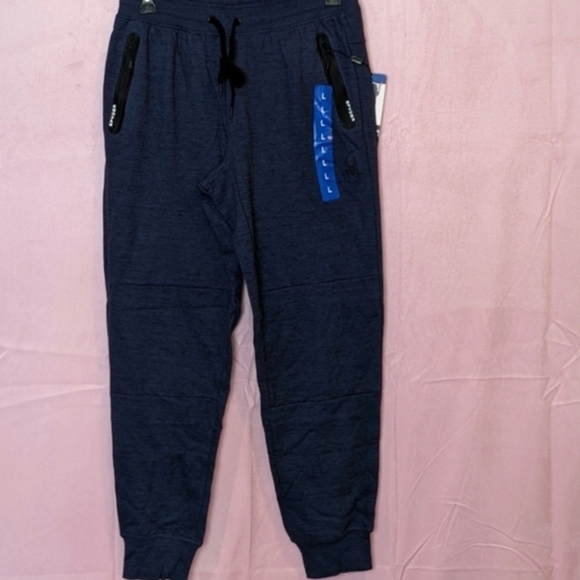 Spyder Blue Tapered Fit Zip Close Pockets Jogger Pants size Large - Picture 1 of 7